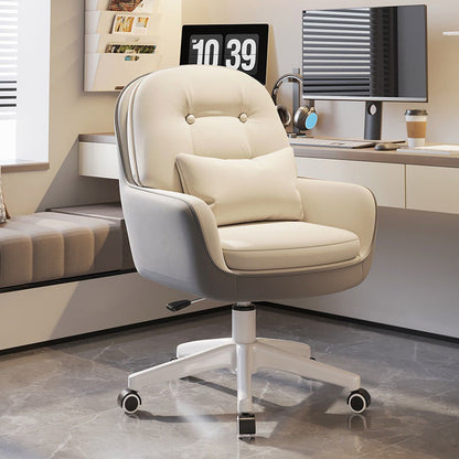 Modern Minimalist Ergonomic Nylon Synthetic Fabric Height Adjustable Movable Rotatable Desk Chair With Backrest Armrest For Home Office