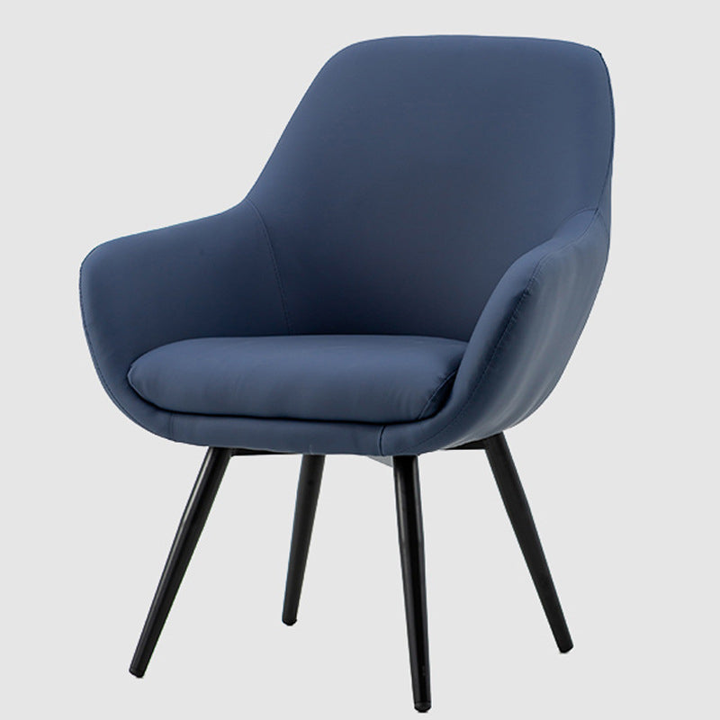 Modern Minimalist Wrap-Style Plywood Iron Velvet PU Leather Dining Chair With Backrest For Dining Room