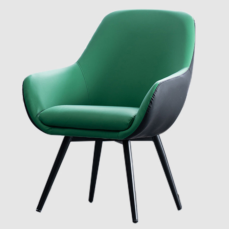 Modern Minimalist Wrap-Style Plywood Iron Velvet PU Leather Dining Chair With Backrest For Dining Room