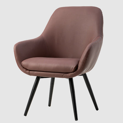 Modern Minimalist Wrap-Style Plywood Iron Velvet PU Leather Dining Chair With Backrest For Dining Room