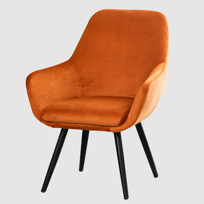 Modern Minimalist Wrap-Style Plywood Iron Velvet PU Leather Dining Chair With Backrest For Dining Room