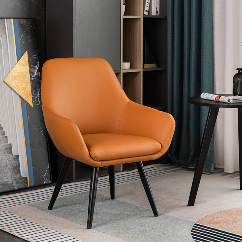 Modern Minimalist Wrap-Style Plywood Iron Velvet PU Leather Dining Chair With Backrest For Dining Room