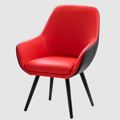Modern Minimalist Wrap-Style Plywood Iron Velvet PU Leather Dining Chair With Backrest For Dining Room