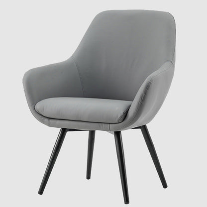 Modern Minimalist Wrap-Style Plywood Iron Velvet PU Leather Dining Chair With Backrest For Dining Room