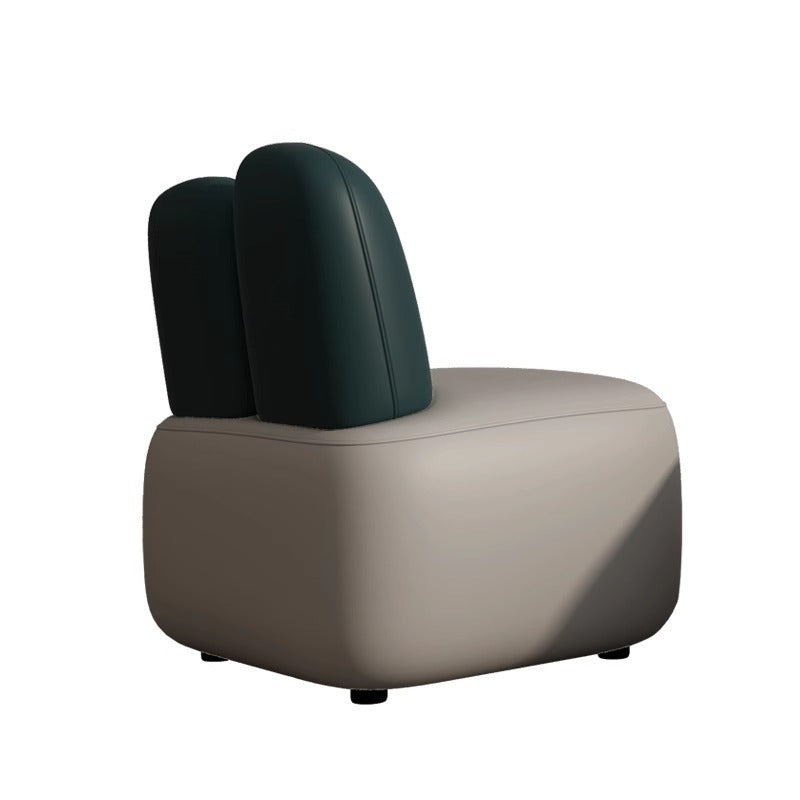 Contemporary Creative Rabbit Ear Design Solid Wood Tech Leather Cloth Accent Chair With Backrest For Living Room