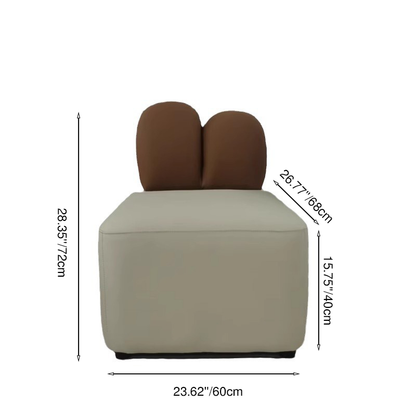Contemporary Creative Rabbit Ear Design Solid Wood Tech Leather Cloth Accent Chair With Backrest For Living Room