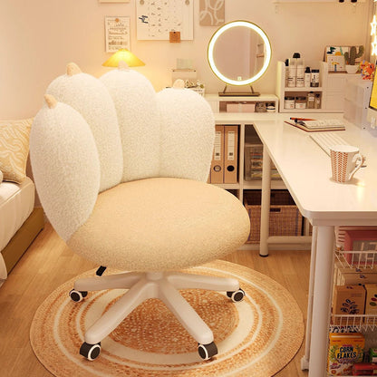 Modern Minimalist Cat Claw Design Plastic Iron Velvet Cloth Rotatable Height-Adjustable Accent Chair With Backrest For Bedroom