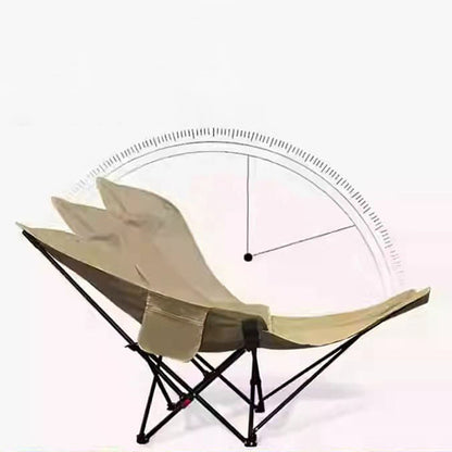 Contemporary Industrial Oxford Fabric Carbon Steel Foldable Camping Chair Backrest Footrest For Outdoor Patio