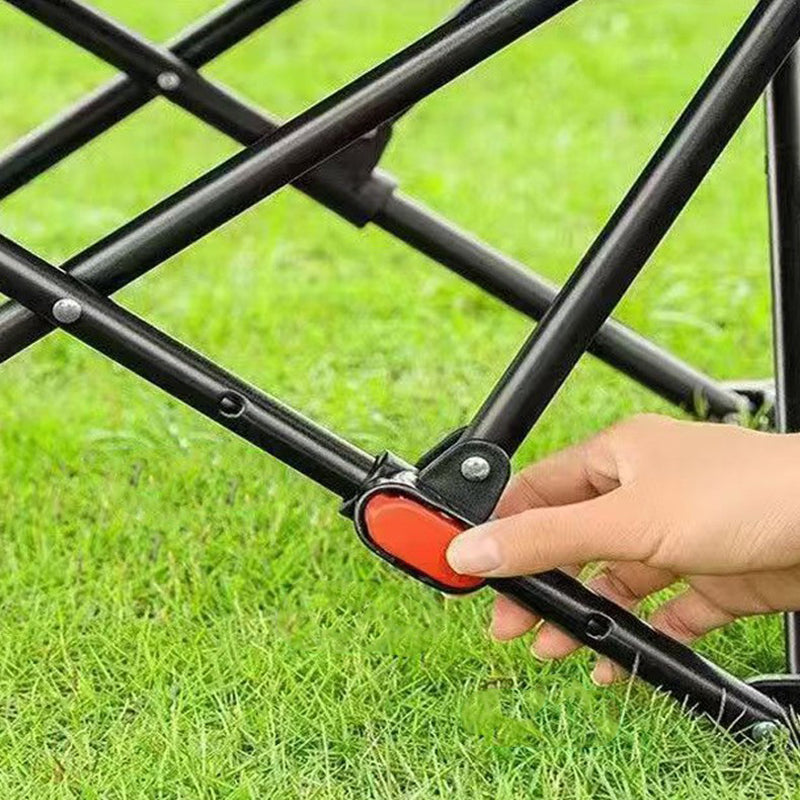 Contemporary Industrial Oxford Fabric Carbon Steel Foldable Camping Chair Backrest Footrest For Outdoor Patio