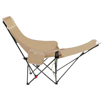 Contemporary Industrial Oxford Fabric Carbon Steel Foldable Camping Chair Backrest Footrest For Outdoor Patio