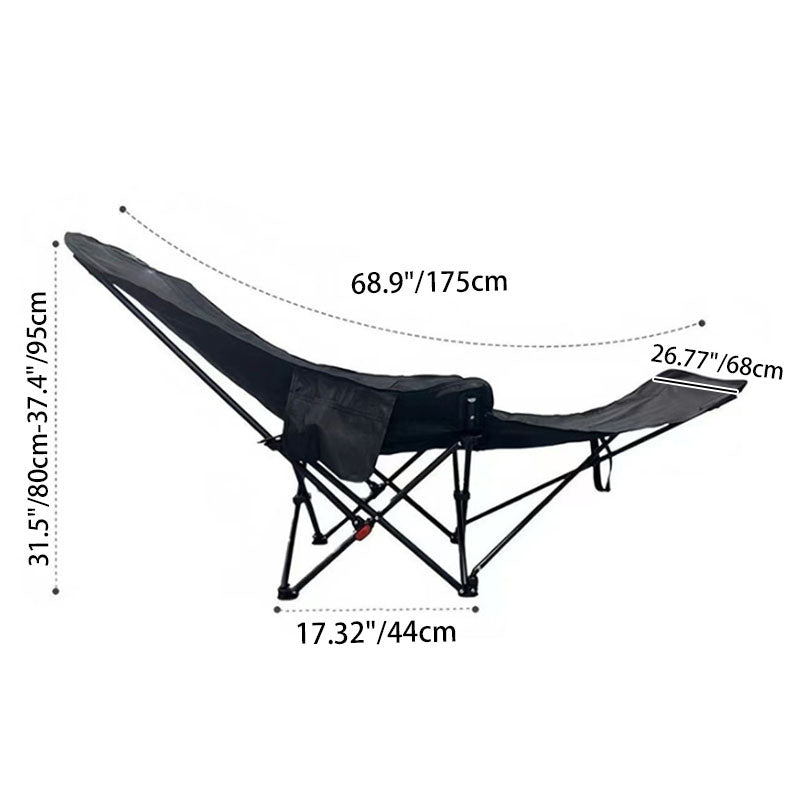 Contemporary Industrial Oxford Fabric Carbon Steel Foldable Camping Chair Backrest Footrest For Outdoor Patio