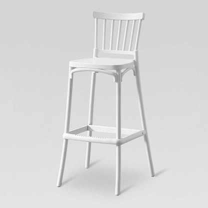 Modern Minimalist Square Line PP Bar Stool Backrest For Dining Room & Kitchen
