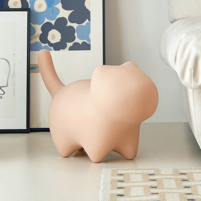 Contemporary Creative Cat- Design Plastic Kids Stool Backless For Entryway & Living Room