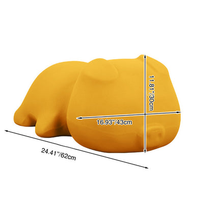 Contemporary Creative Piggy Design PE Footstool Backless For Living Room & Entryway