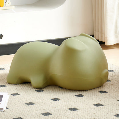Contemporary Creative Piggy Design PE Footstool Backless For Living Room & Entryway