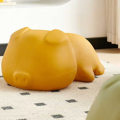 Contemporary Creative Piggy Design PE Footstool Backless For Living Room & Entryway