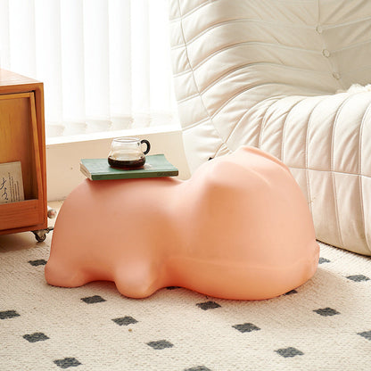 Contemporary Creative Piggy Design PE Footstool Backless For Living Room & Entryway