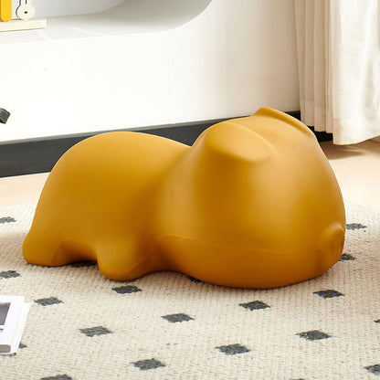 Contemporary Creative Piggy Design PE Footstool Backless For Living Room & Entryway