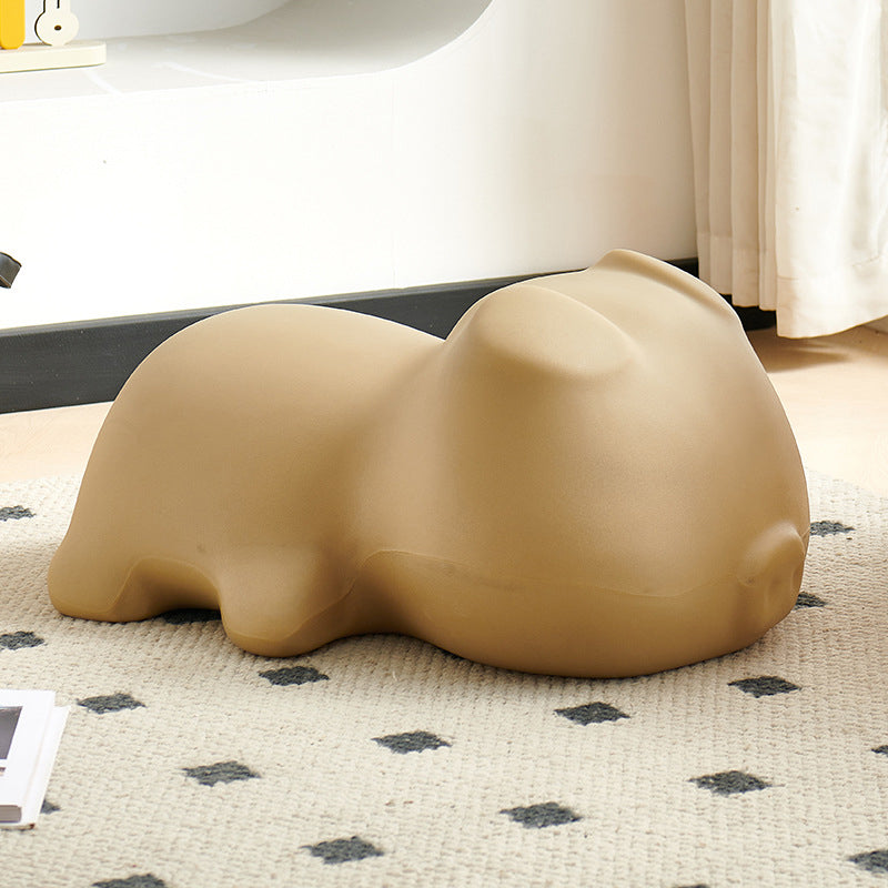 Contemporary Creative Piggy Design PE Footstool Backless For Living Room & Entryway