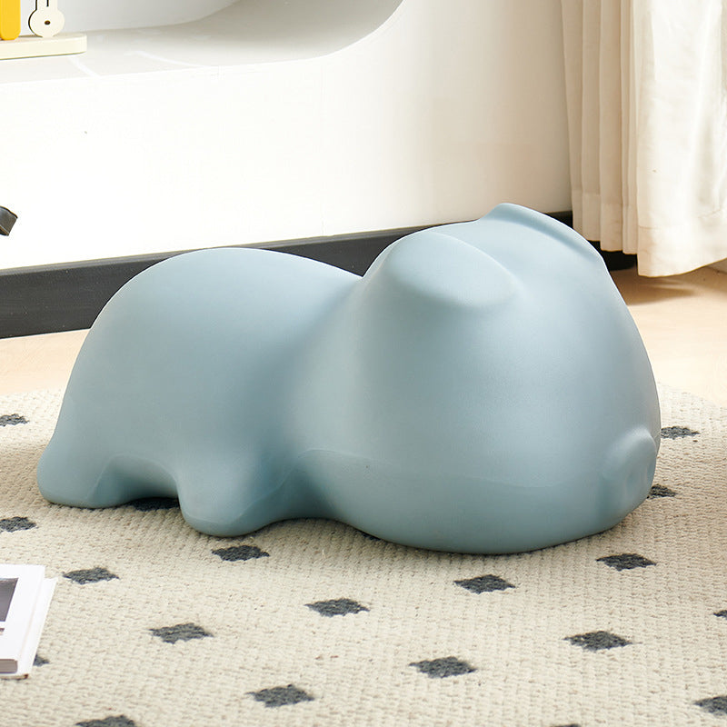 Contemporary Creative Piggy Design PE Footstool Backless For Living Room & Entryway