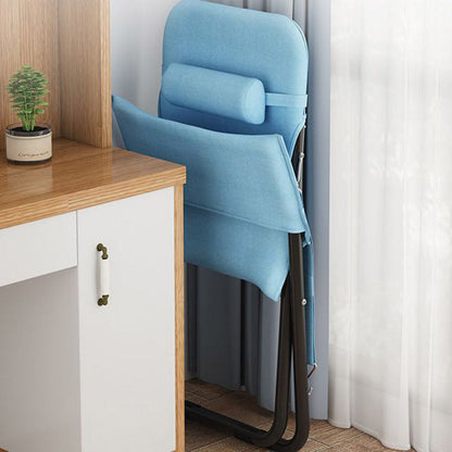 Modern Minimalist Oxford Fabric & Iron Rectangular Foldable Adjustable Accent Chair For Living Room