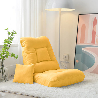 Modern Minimalist Iron PP Cotton Fabric Rectangular Accent Chair With Adjustable Backrest & Removable Washable Cover For Living Room & Bedroom