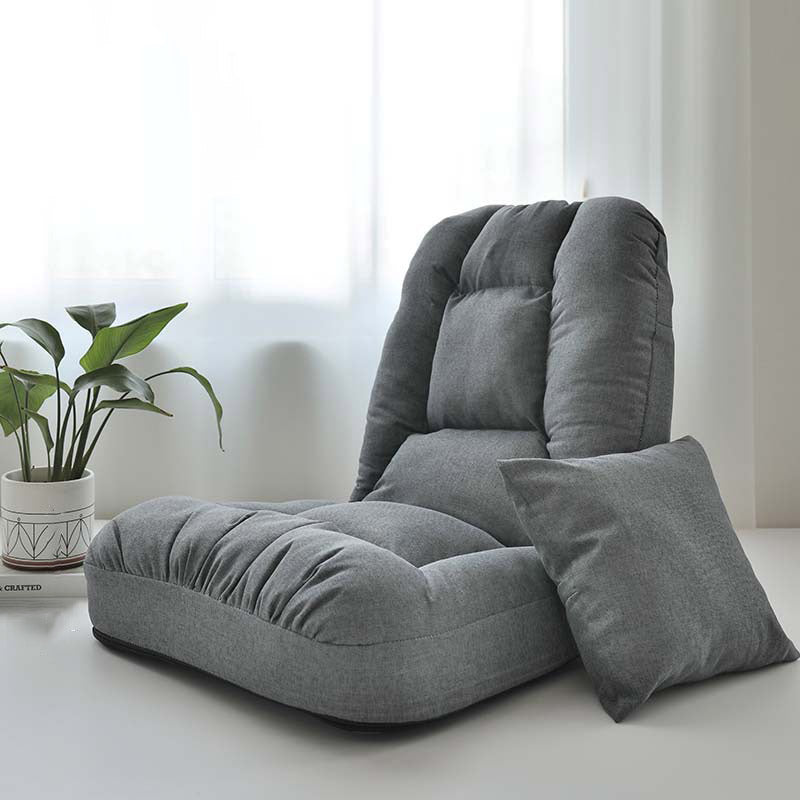 Modern Minimalist Iron PP Cotton Fabric Rectangular Accent Chair With Adjustable Backrest & Removable Washable Cover For Living Room & Bedroom