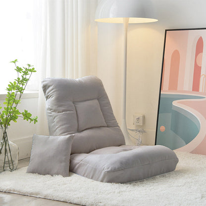 Modern Minimalist Iron PP Cotton Fabric Rectangular Accent Chair With Adjustable Backrest & Removable Washable Cover For Living Room & Bedroom
