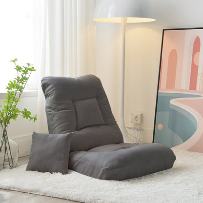 Modern Minimalist Iron PP Cotton Fabric Rectangular Accent Chair With Adjustable Backrest & Removable Washable Cover For Living Room & Bedroom