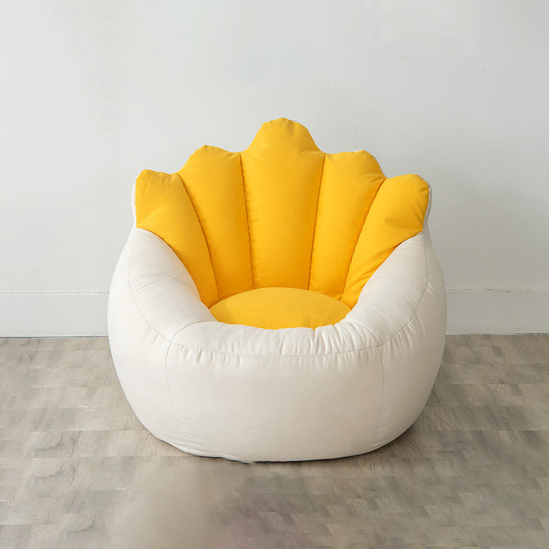 Contemporary Creative EPS Beads Crown-Shaped Accent Chair With Backrest For Living Room & Bedroom