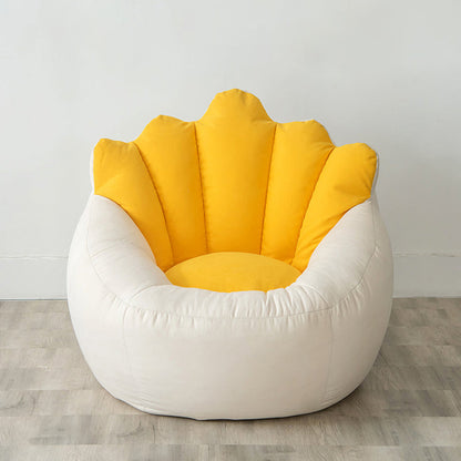 Contemporary Creative EPS Beads Crown-Shaped Accent Chair With Backrest For Living Room & Bedroom