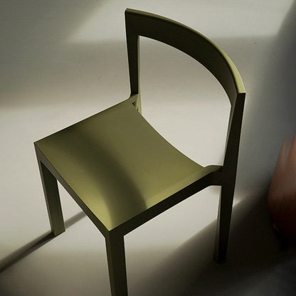 Modern Minimalist PP Rectangular Dining Chair With Backrest For Dining Room