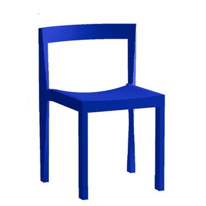 Modern Minimalist PP Rectangular Dining Chair With Backrest For Dining Room