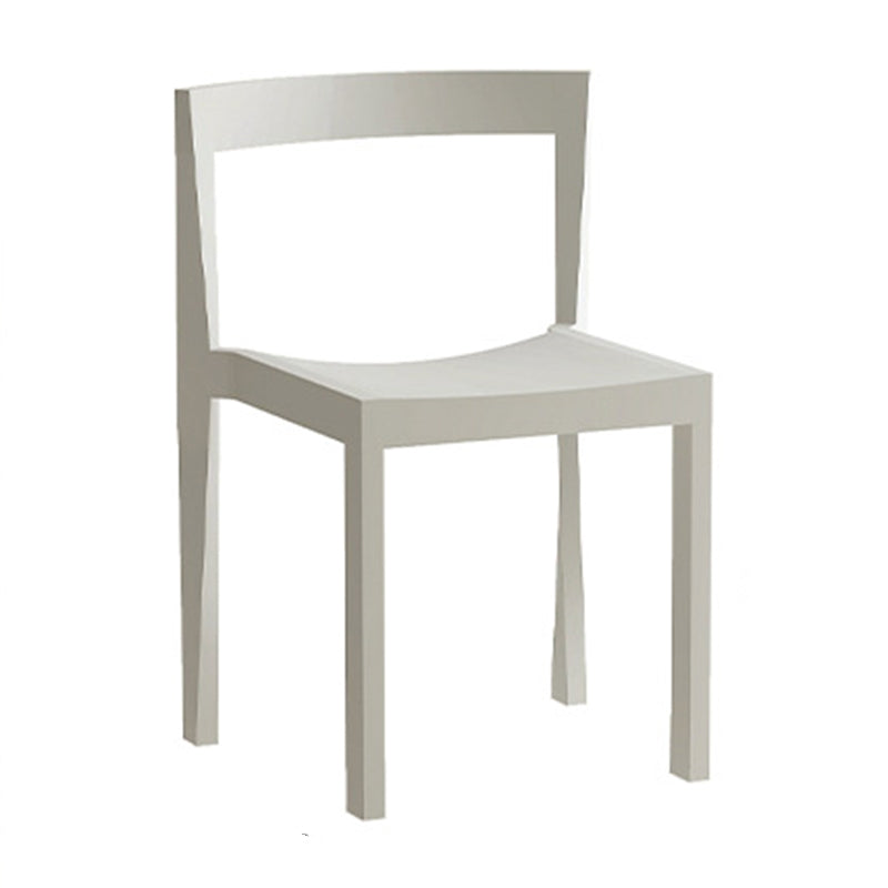 Modern Minimalist PP Rectangular Dining Chair With Backrest For Dining Room