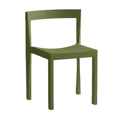 Modern Minimalist PP Rectangular Dining Chair With Backrest For Dining Room