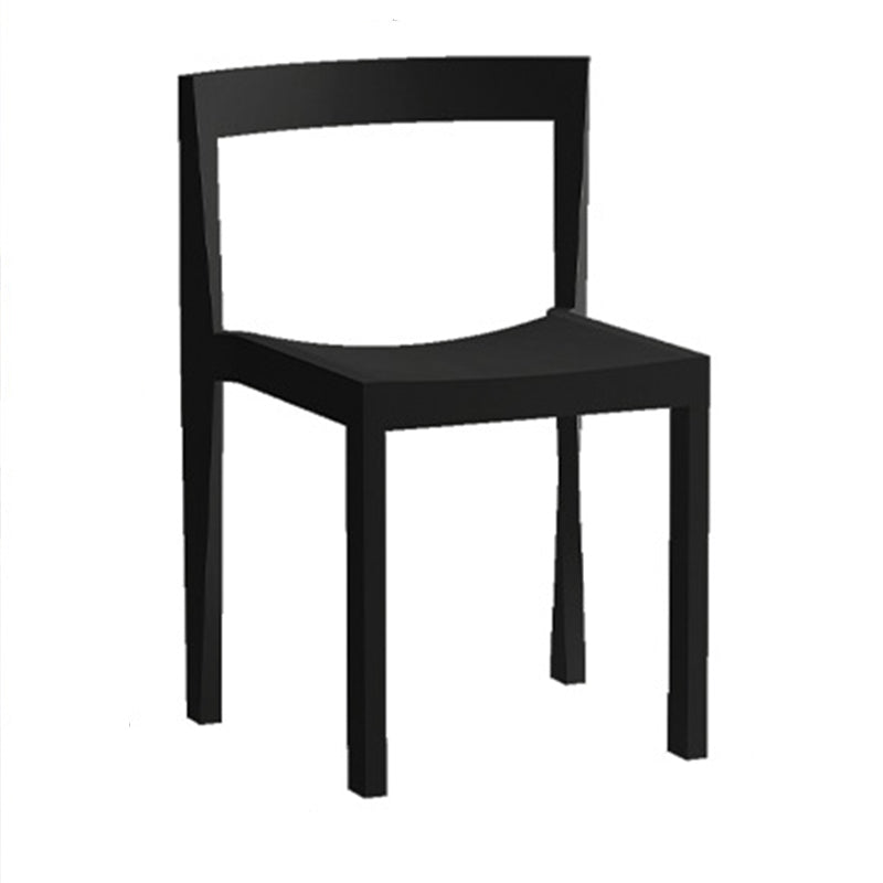 Modern Minimalist PP Rectangular Dining Chair With Backrest For Dining Room