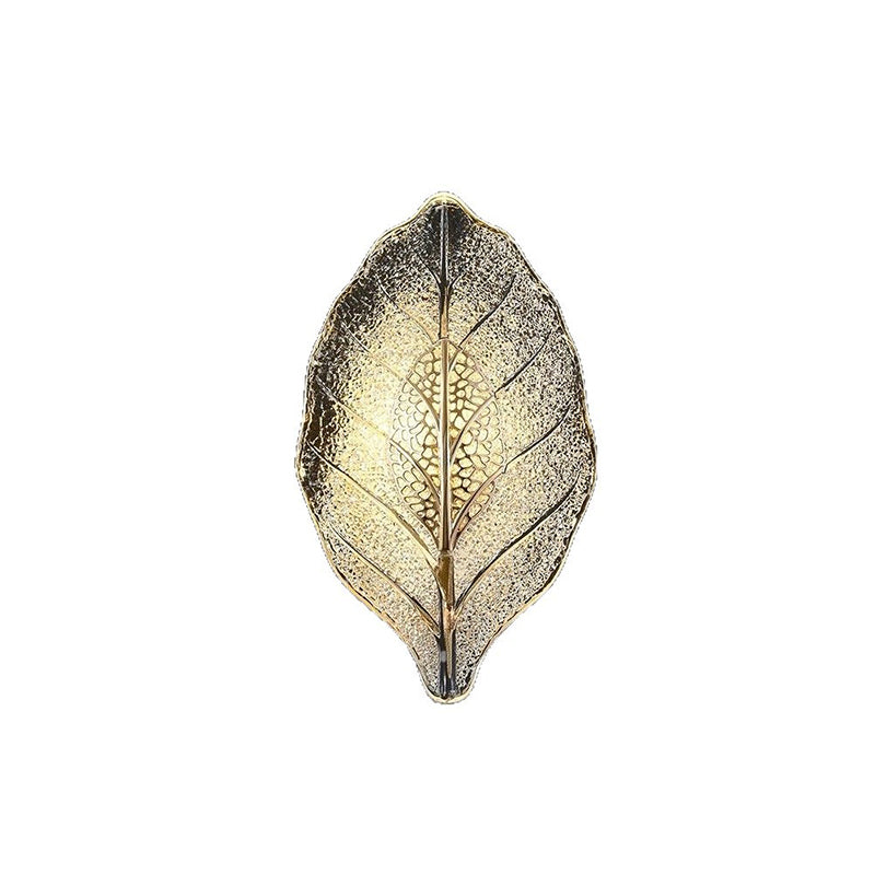 Modern Luxury Aluminum Carbon Steel Leaf Glass 1/3/5-Light Wall Sconce Lamp For Living Room & Bedroom