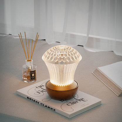 Luxury Diamond Glow Aluminum Alloy Acrylic Table Lamp - Eye-Caring Soft Light USB Rechargeable Ambient Decor For Bedroom & Dining