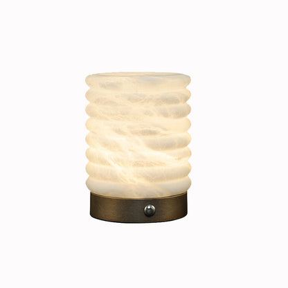 Scandinavian Natural Marble Aluminum Alloy Table Lamp USB Rechargeable - Touch Dimmable Ambient Bedside Lamp For Bedroom Living Room
