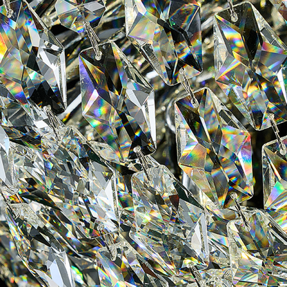 Modern Luxury Crystal Steel Round 4/6/9/12-Light Semi-Flush Mount Ceiling Light Chrome For Living Room Bedroom Dining Room