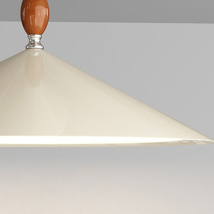 Contemporary Scandinavian Funnel Shape Aluminum Iron Acrylic LED Semi-Flush Mount Ceiling Light For Bedroom
