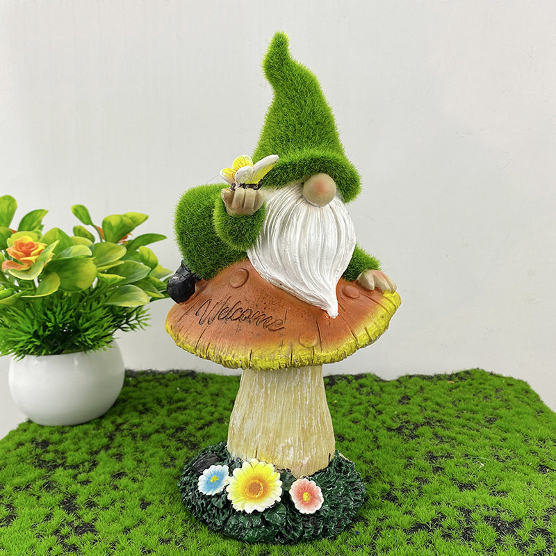 Modern Art Deco Waterproof Solar Gnome Resin LED Outdoor Light Landscape Lighting For Garden