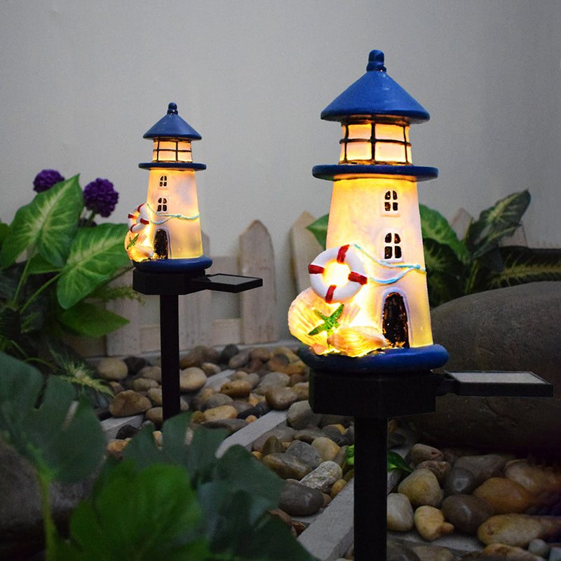 Contemporary Creative Waterproof Solar Light Tower Resin ABS LED Outdoor Light Landscape Lighting For Garden