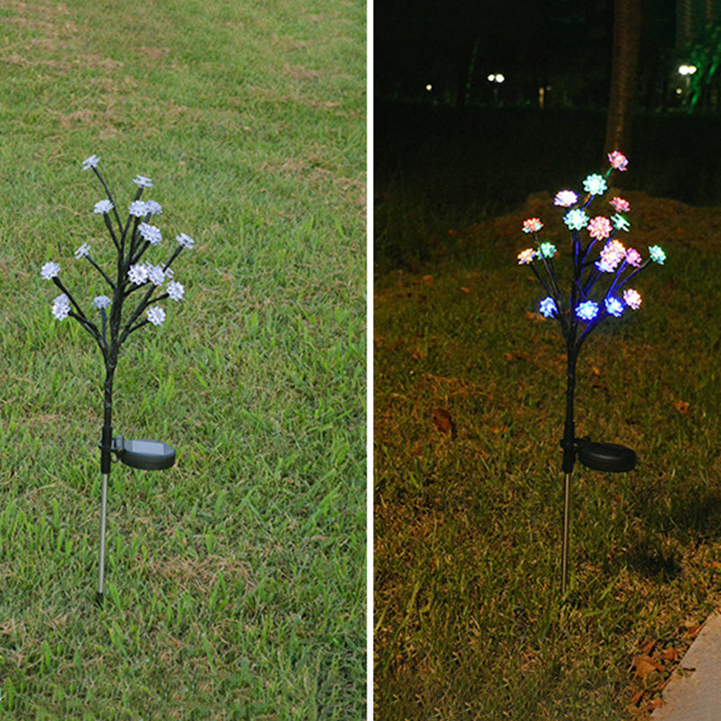 Contemporary Creative Waterproof Solar Flower PVC LED Outdoor Light Landscape Lighting For Garden