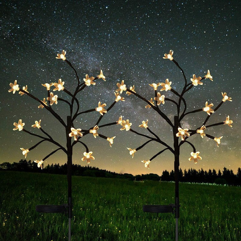 Contemporary Creative Waterproof Solar Flower PVC LED Outdoor Light Landscape Lighting For Garden