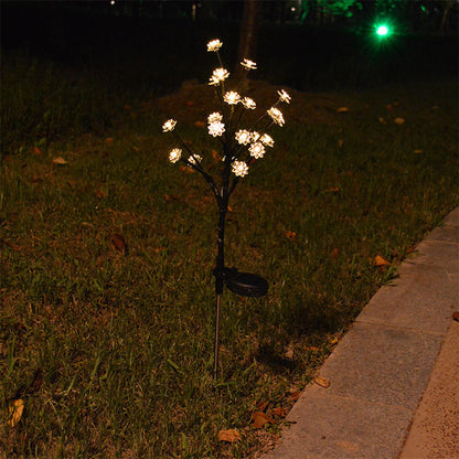 Contemporary Creative Waterproof Solar Flower PVC LED Outdoor Light Landscape Lighting For Garden