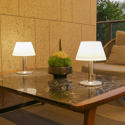 Modern Minimalist Waterproof Solar Cylindrical SS PP ABS LED Table Lamp Outdoor Light For Garden