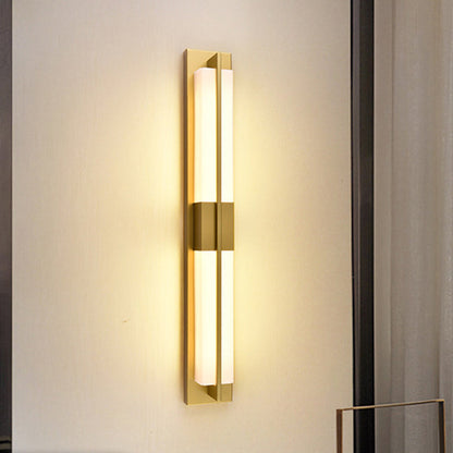 Modern Minimalist Rectangular Iron Acrylic LED Wall Sconce Lamp For Bedroom