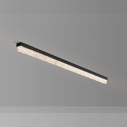 Traditional Luxury Long Ice Road Iron Acrylic LED Flush Mount Ceiling Light For Bedroom