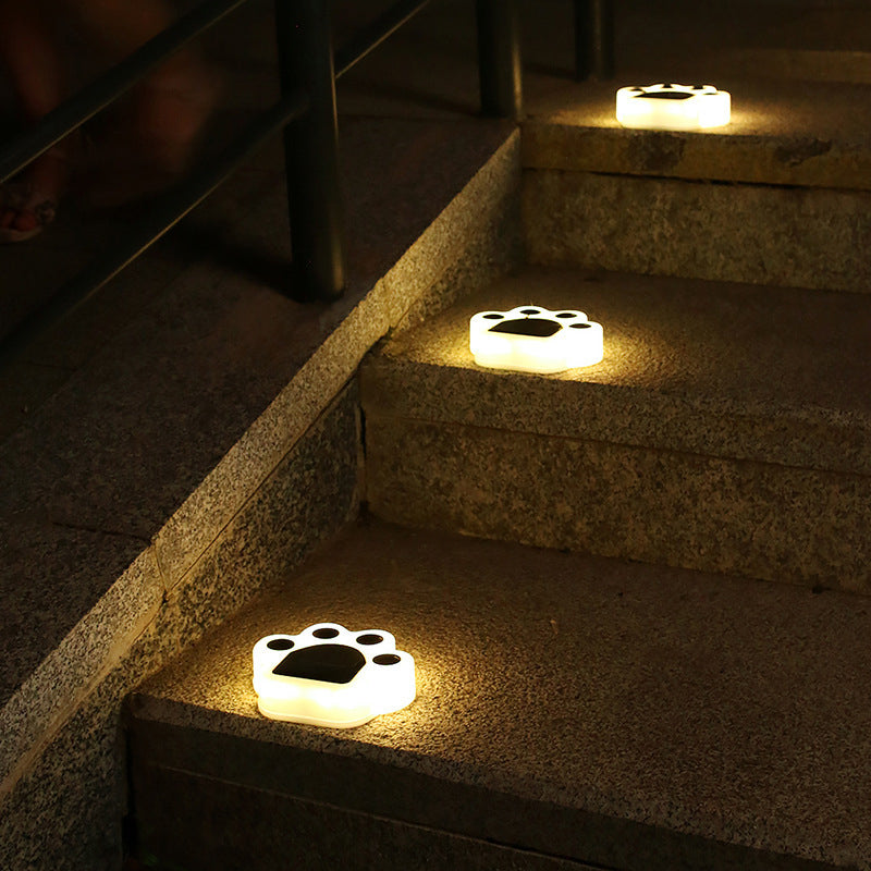 Contemporary Creative Solar Waterproof Bear Paw-Shaped ABS PC LED Outdoor Light Landscape Light For Garden